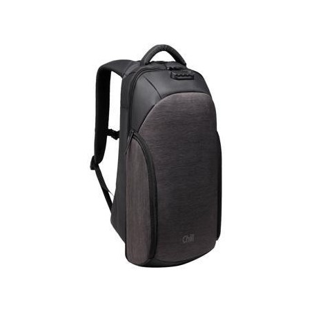 Chill Stealth 15.6” Backpack - Sleek Black/Grey Theft-Proof Design for Ultimate Security